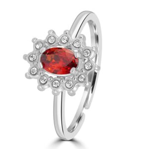 Anello Cristallo Kate rosso Brand Gioielli Cilento shop online
