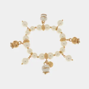 Bracciale Capri in Metallo Bracciale in Metallo con perle e campanelle Cilento shop online