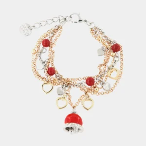 Bracciale Capri in Metallo con campana pendente rossa Cilento shop online