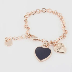 Bracciale Capri in Metallo con cuore pendente in smalto viola Cilento shop online