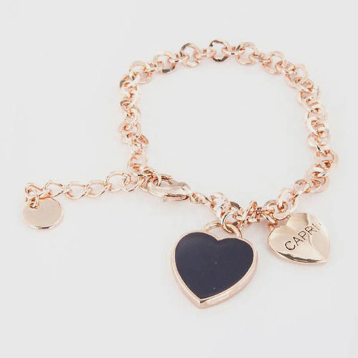 Bracciale Capri in Metallo con cuore pendente in smalto viola Cilento shop online