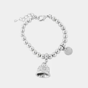 Bracciale Capri in Metallo maglia a sfere, con campanella portafortuna Cilento shop online