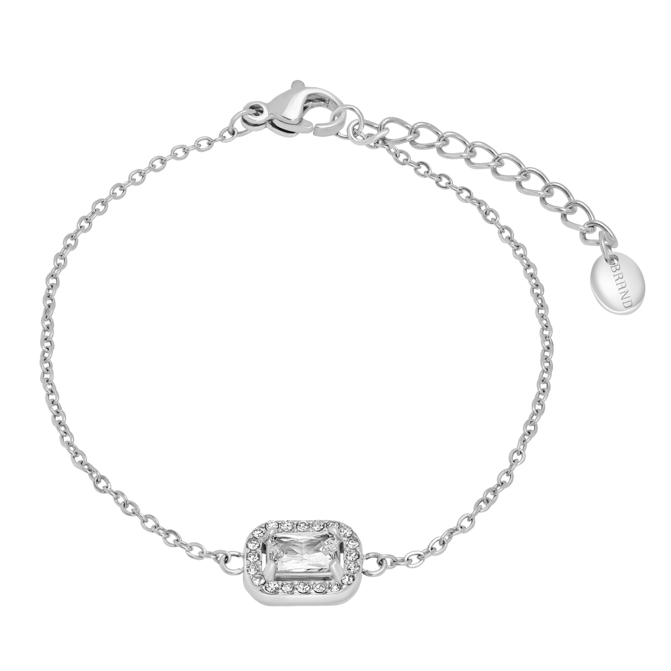 Bracciale Cristallo Rettangolare Bianco Brand Gioielli Cilento shop online