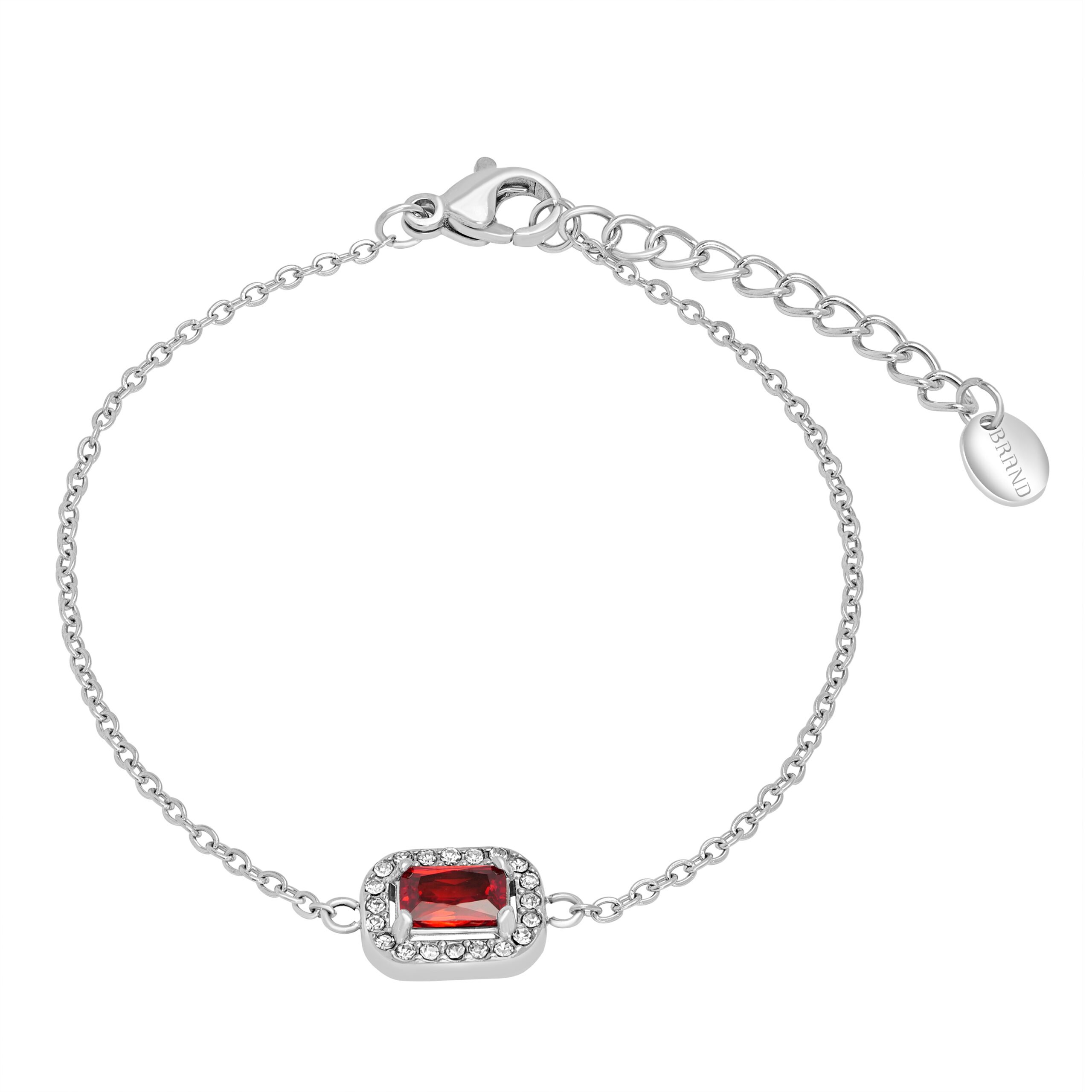 Bracciale Cristallo Rettangolare rosso Brand Gioielli Cilento shop online