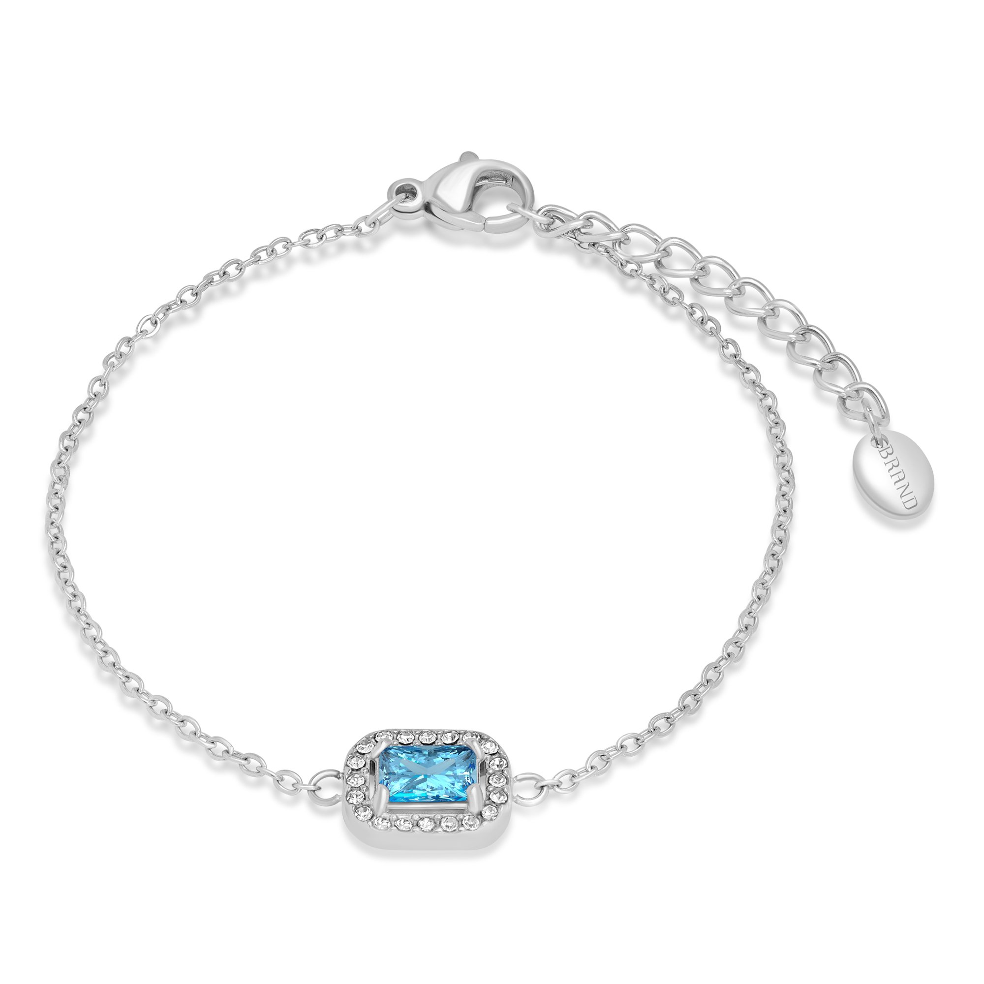 Bracciale Cristallo Rettangolare turchese Brand Gioielli Cilento shop online