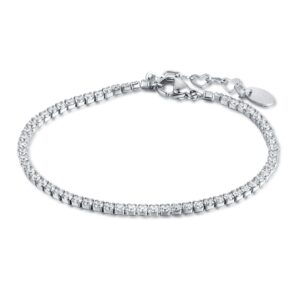 Bracciale Tennis bianco 2 mm Brand Gioielli Cilento shop online