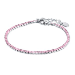 Bracciale Tennis rosa 2 mm Brand Gioielli Cilento shop online