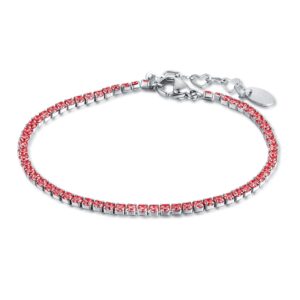 Bracciale Tennis rosso 2 mm Brand Gioielli Cilento shop online