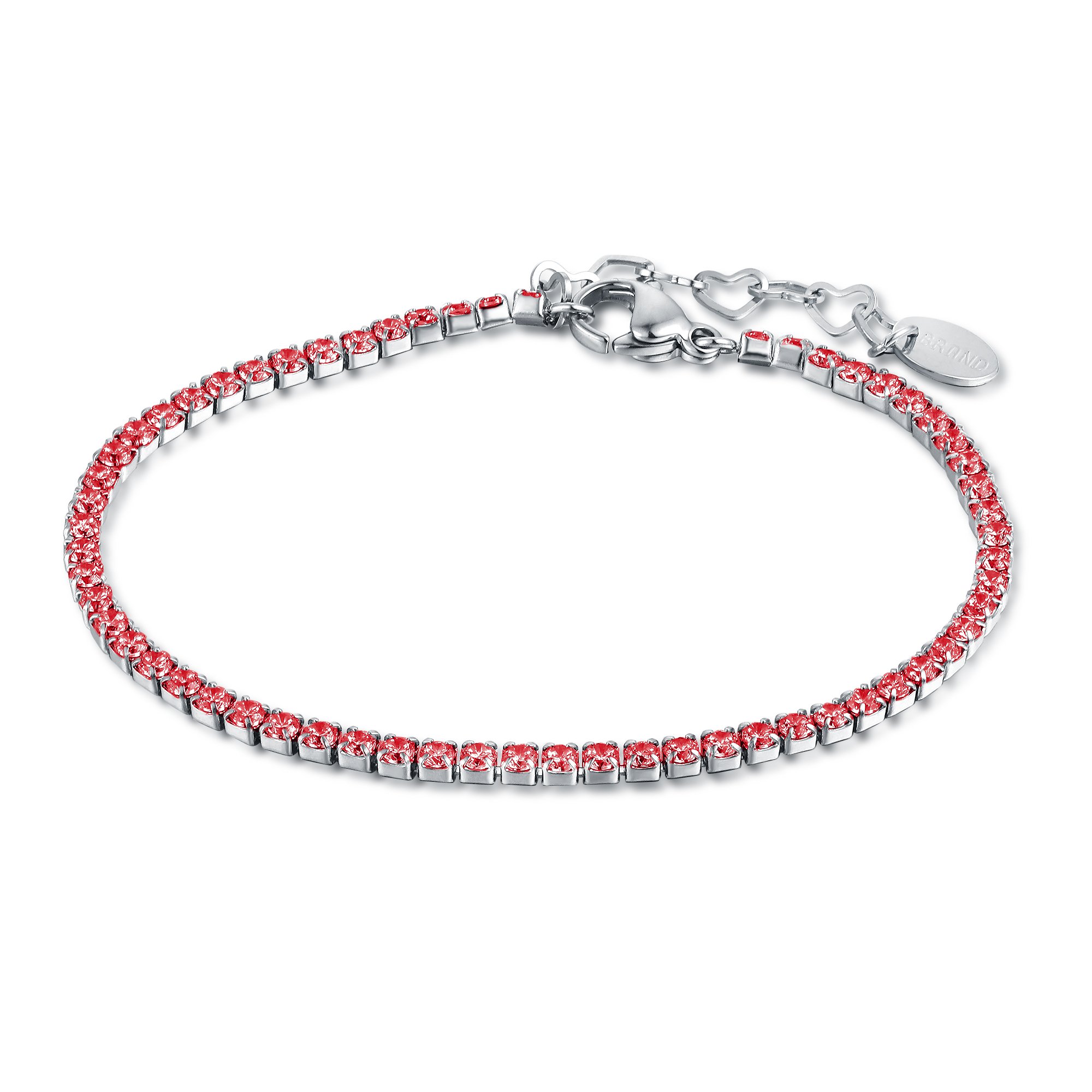 Bracciale Tennis rosso 2 mm Brand Gioielli Cilento shop online