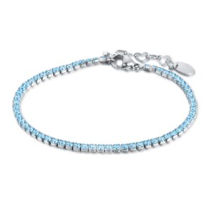 Bracciale Tennis turchese 2 mm Brand Gioielli Cilento shop online