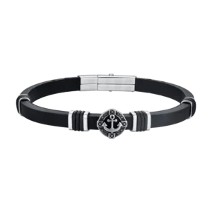 Bracciale Uomo in silicone con ancora in acciaio Luca Barra Cilento shop online