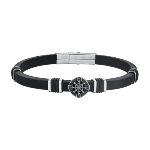 Bracciale Uomo in silicone con timone in acciaio Luca Barra Cilento shop online