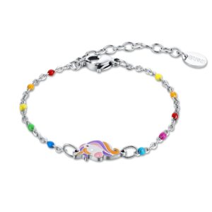 Bracciale arcobaleno con unicorno Brand Gioielli Cilento shop online