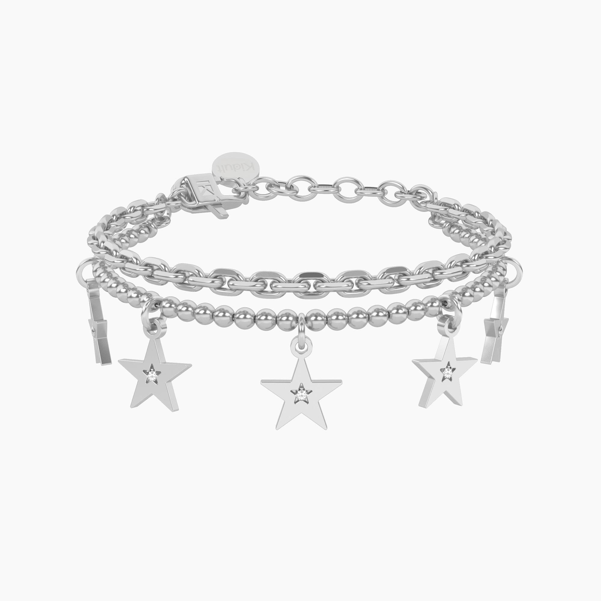 Bracciale catena forzatina e sfere con stella Kidult Cilento shop online