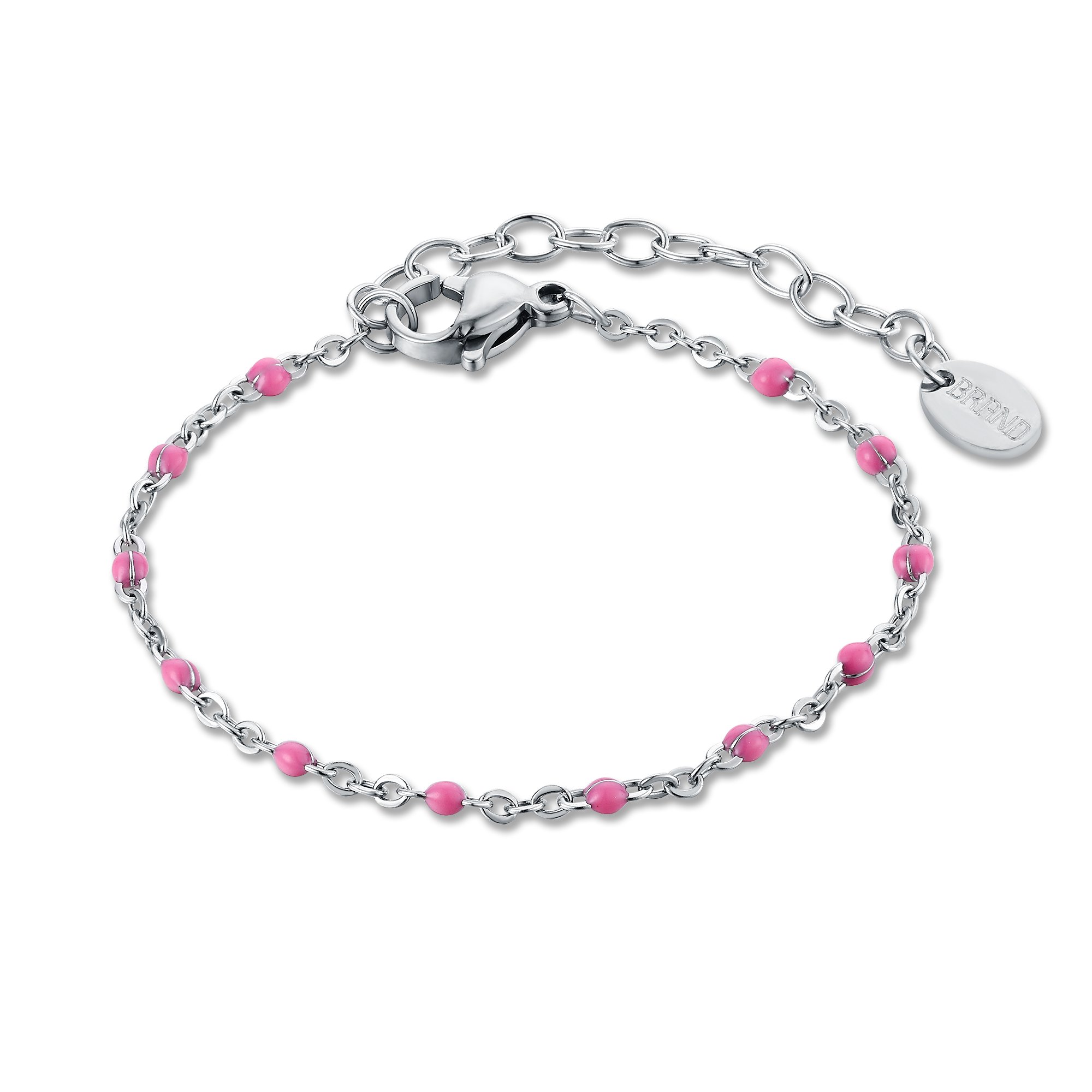 Bracciale catena smalto rosa Brand Gioielli Cilento shop online
