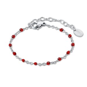 Bracciale catena smalto rosso Brand Gioielli Cilento shop online