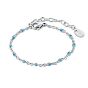 Bracciale catena smalto turchese Brand Gioielli Cilento shop online