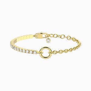 Bracciale dorato con catena rolò Duetto Kidult Cilento shop online