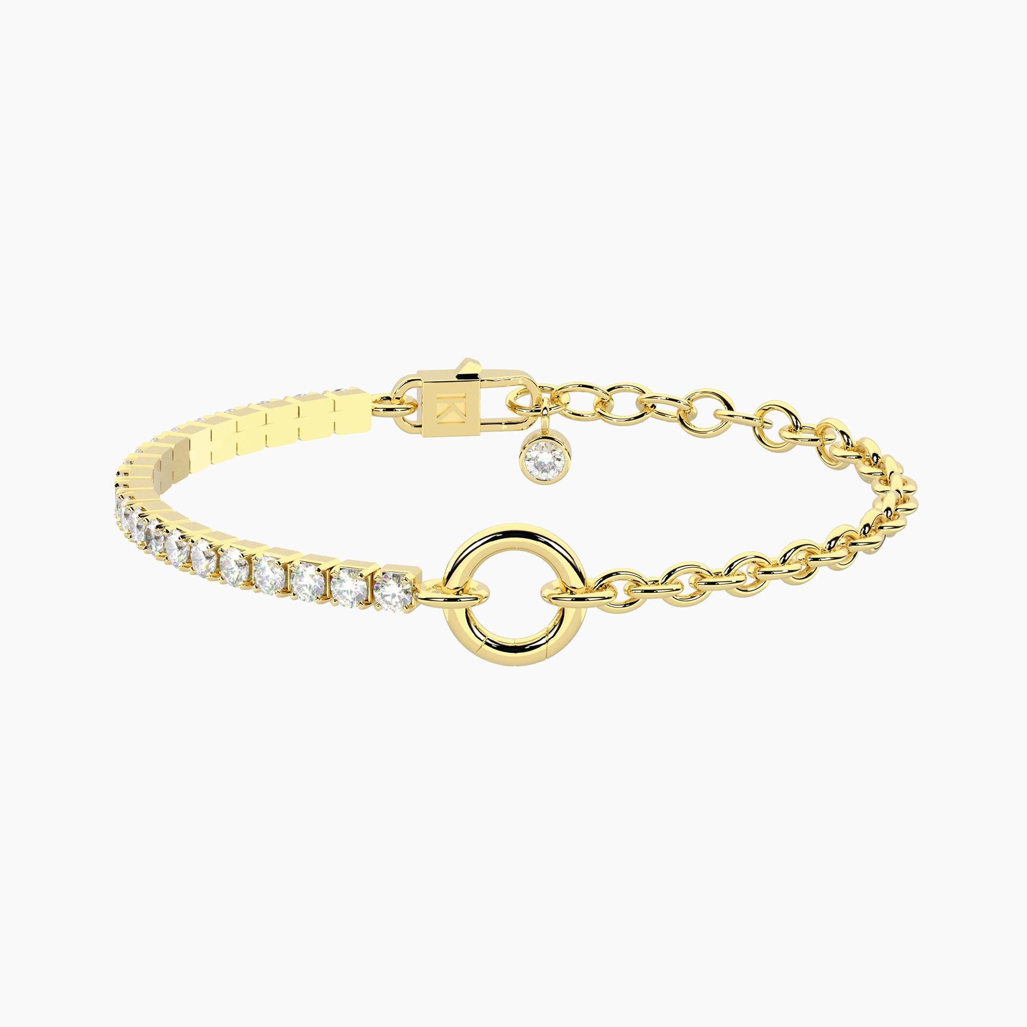 Bracciale dorato con catena rolò Duetto Kidult Cilento shop online