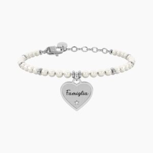 Bracciale perle con ciondolo cuore per famiglia Kidult Cilento shop online