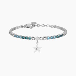 Bracciale tennis azzurro con stella Kidult Cilento shop online