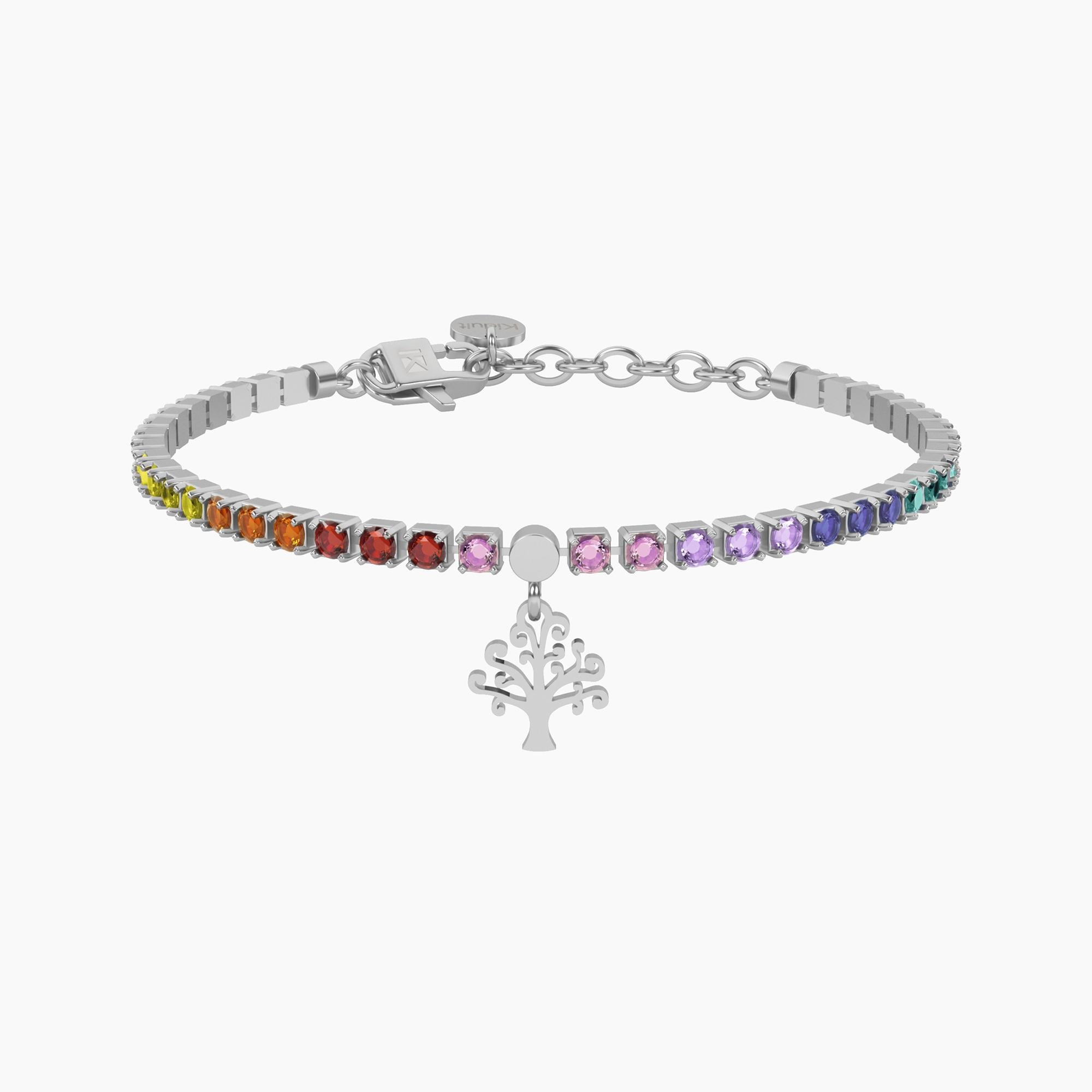 Bracciale tennis multicolor con albero della vita Kidult Cilento shop online