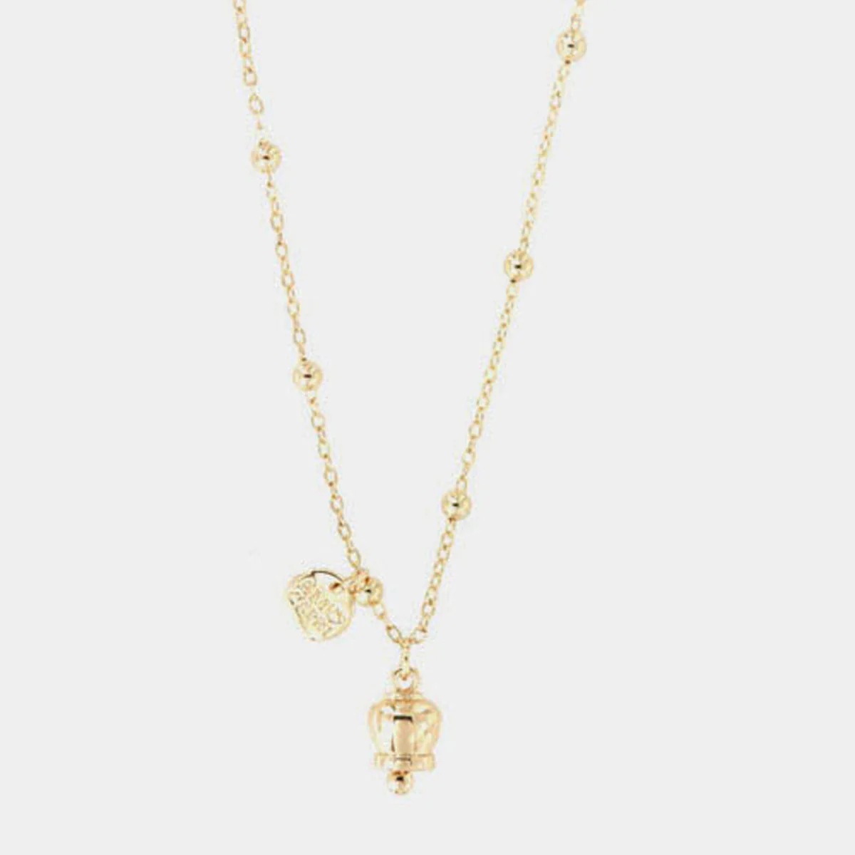 Collana Capri in Metallo con campanella portafortuna pendente, impreziosita da cristalli Cilento shop online