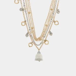 Collana Capri in Metallo con cuori e campana bianca pendenti Cilento shop online