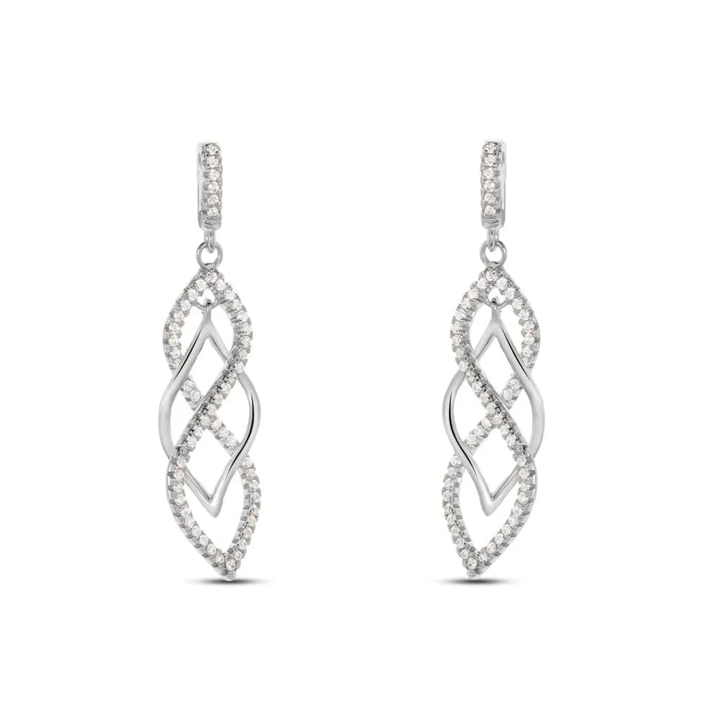 Orecchini Stroili Pendenti Silver Shine Argento Rodiato Cubic Zirconia Cilento shop online