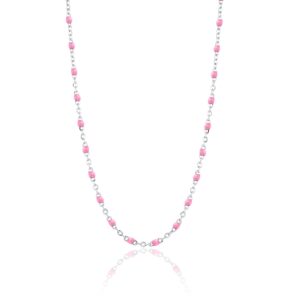 Collana catena smalto rosa Brand Gioielli Cilento shop online