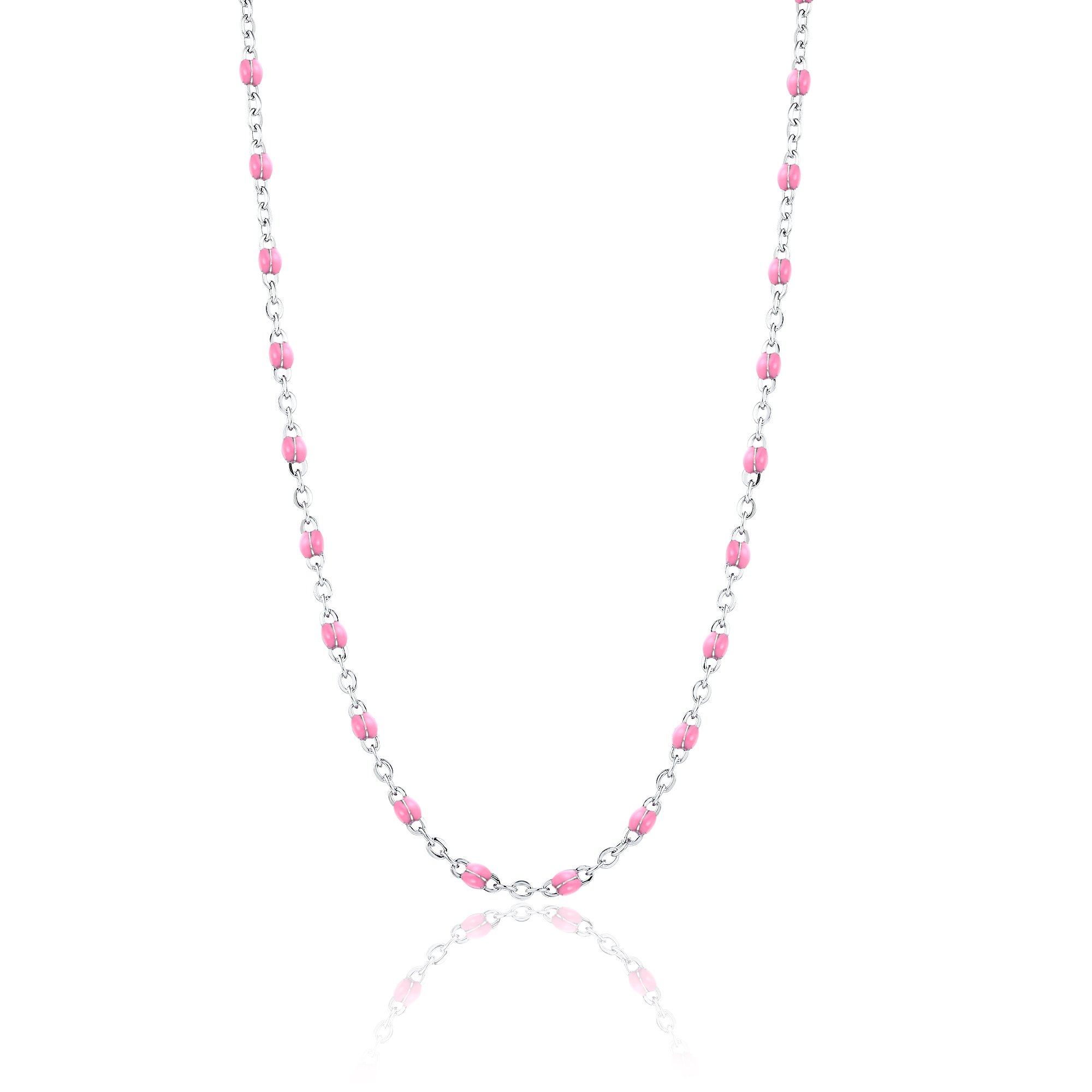 Collana catena smalto rosa Brand Gioielli Cilento shop online