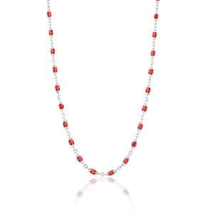 Collana catena smalto rosso Brand Gioielli Cilento shop online