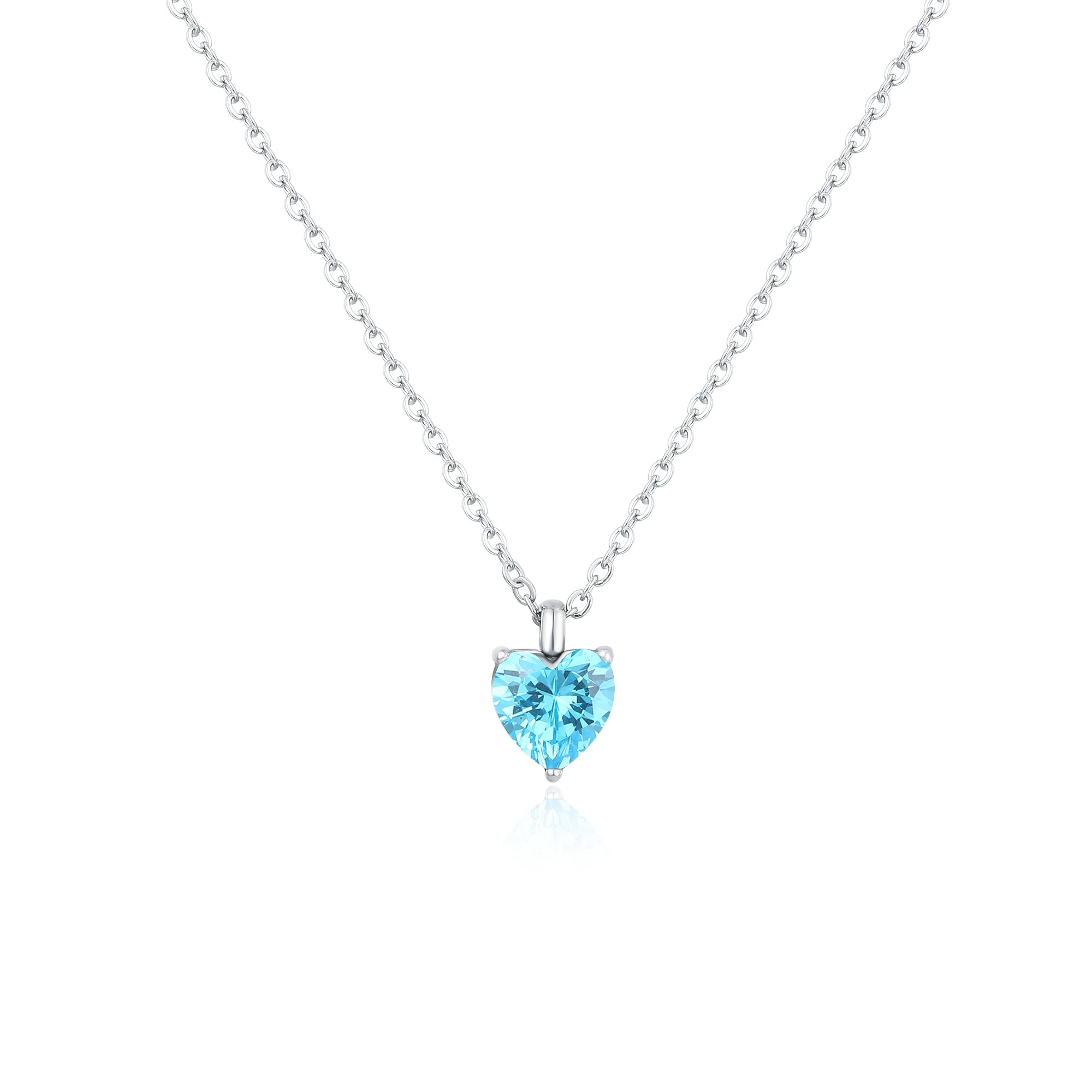 Collana con cristallo cuore azzurro Brand Gioielli Cilento shop online