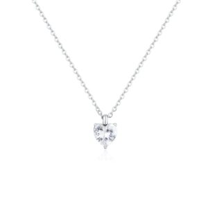 Collana con cristallo cuore bianco Brand Gioielli Cilento shop online
