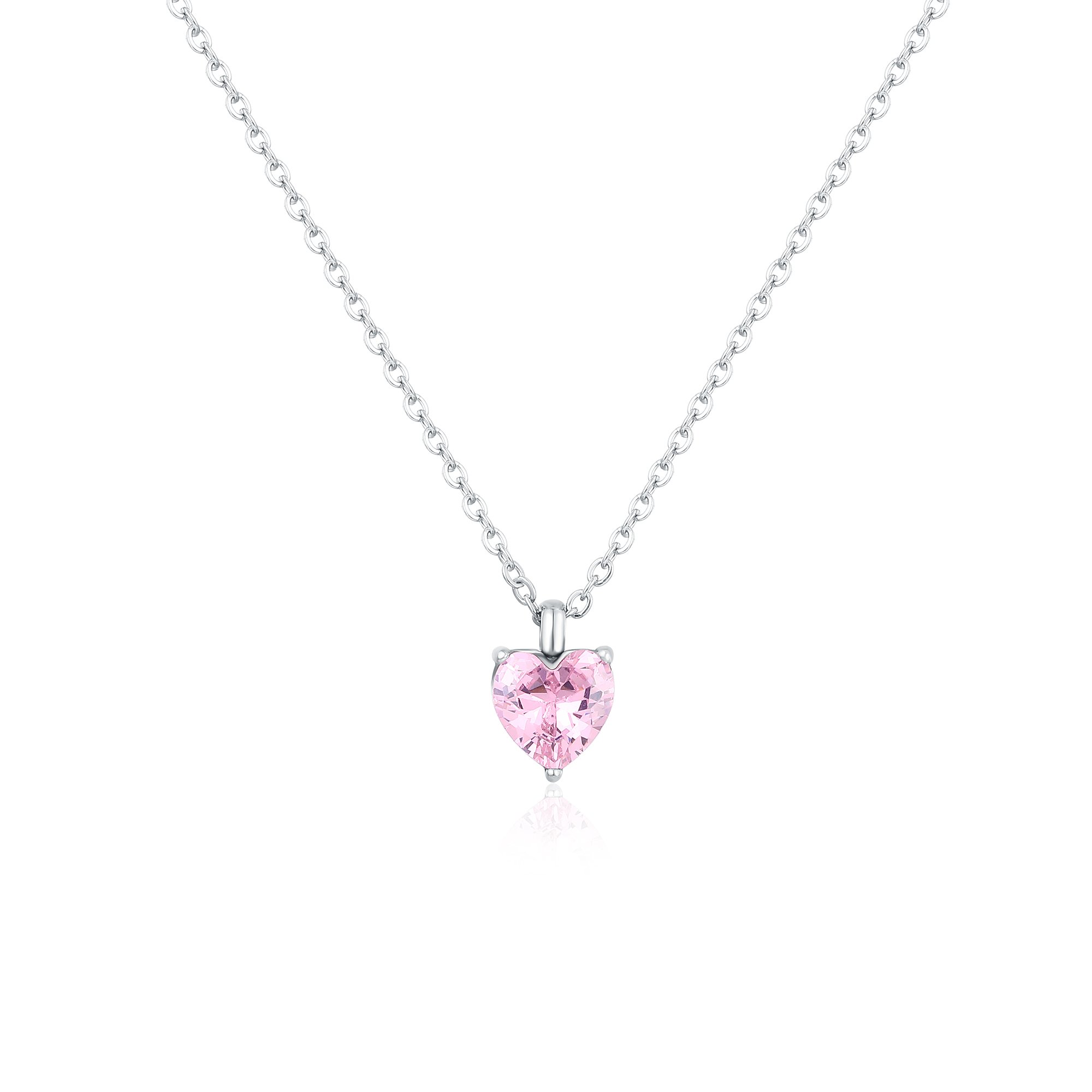 Collana con cristallo cuore rosa Brand Gioielli Cilento shop online