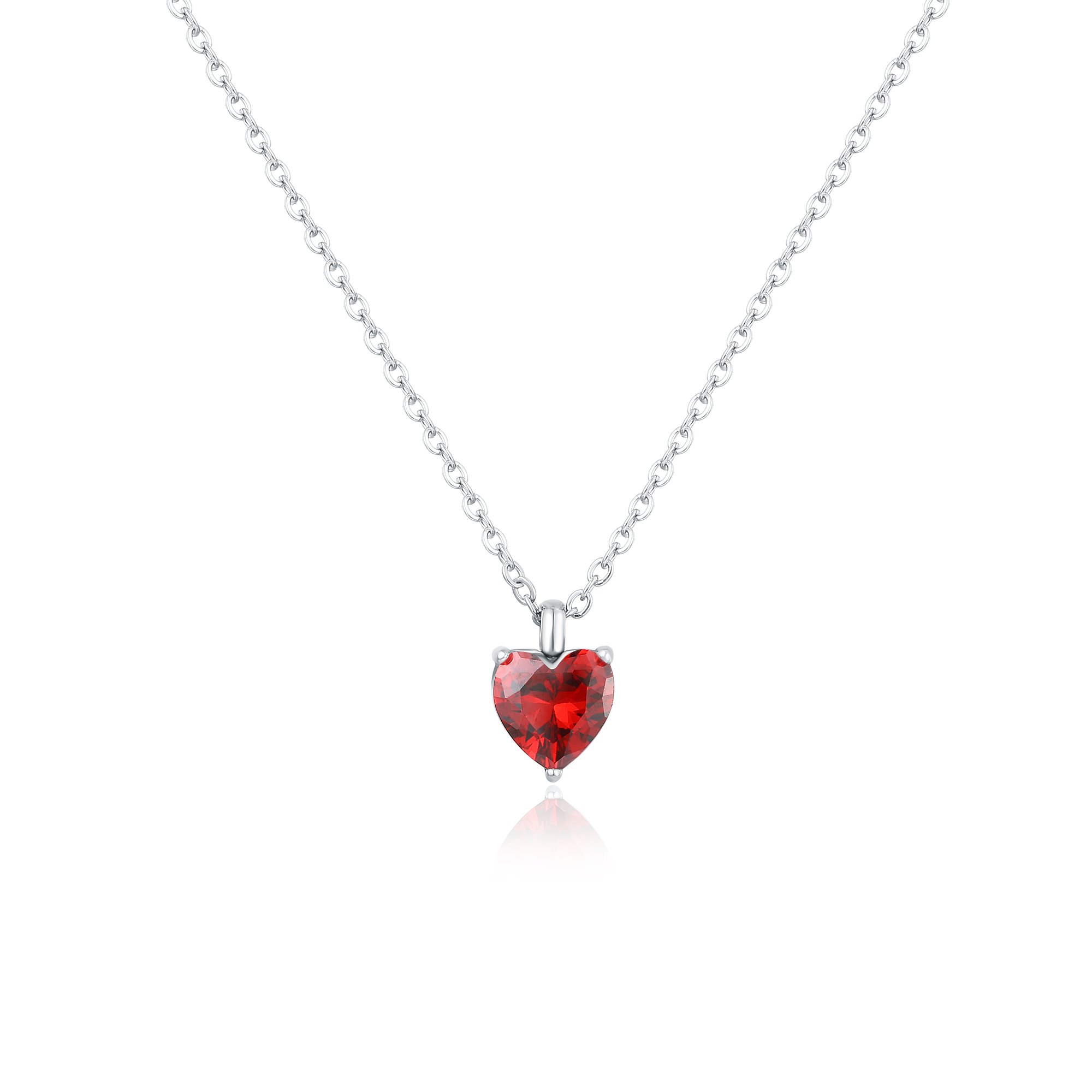Collana con cristallo cuore rosso Brand Gioielli Cilento shop online