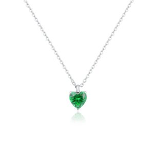 Collana con cristallo cuore verde Brand Gioielli Cilento shop online