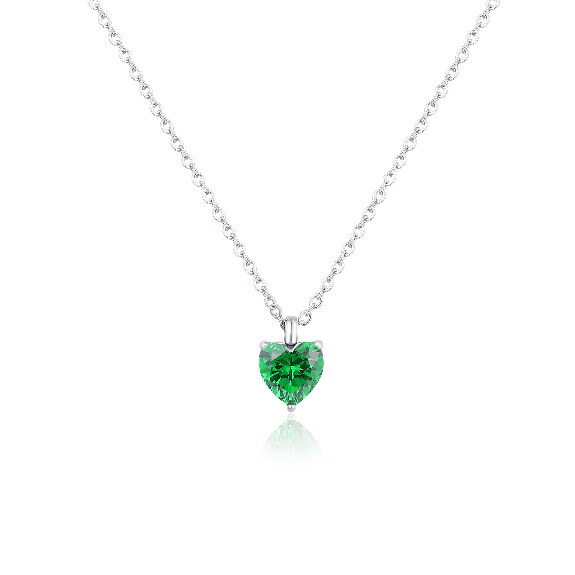 Collana con cristallo cuore verde Brand Gioielli Cilento shop online