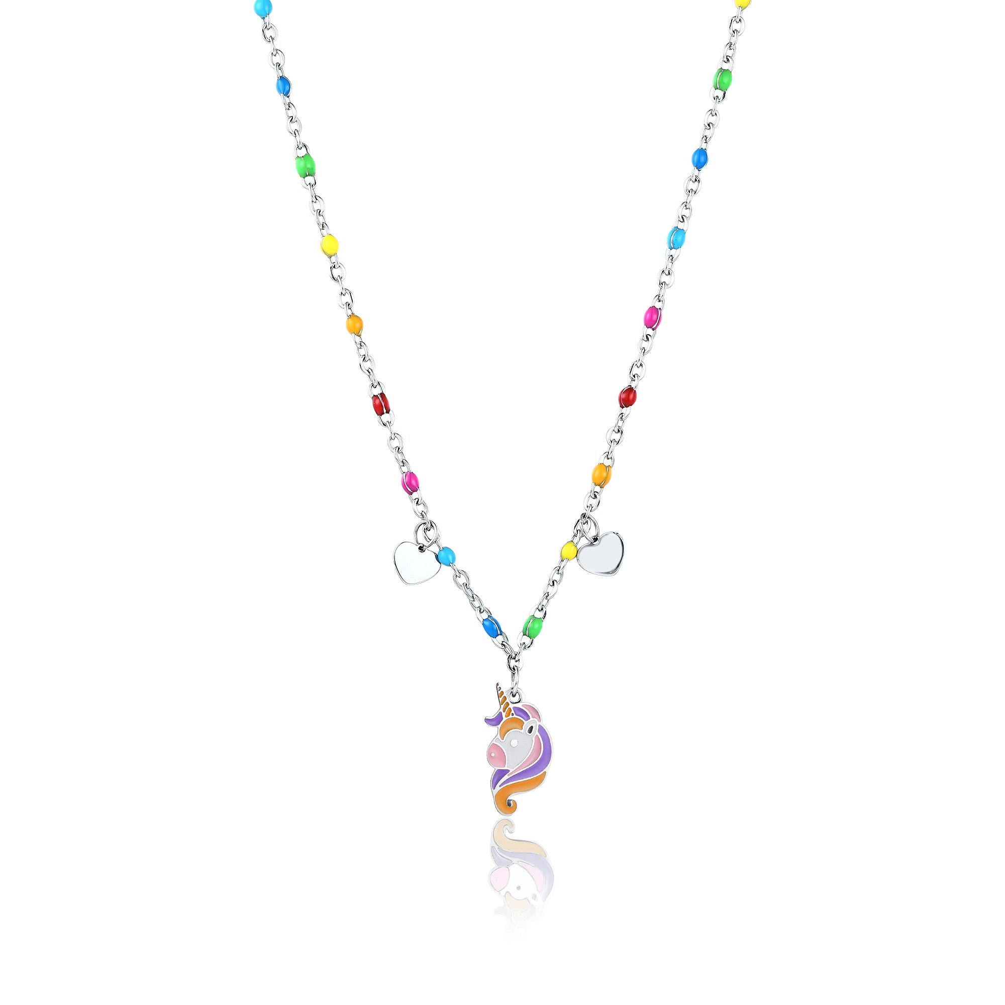 Collana unicorno e cuori Brand Gioielli Cilento shop online