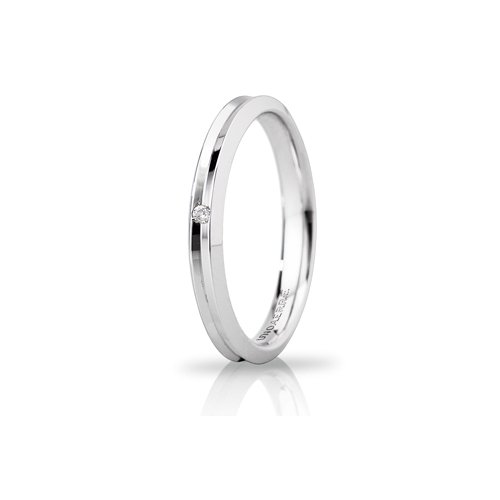 Fede Corona UnoAErre in oro bianco 030AFC2780010 Cilento shop online