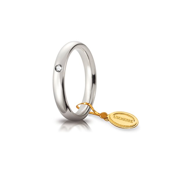 Fede UnoAErre Comoda mm.3,5 in oro bianco Cilento shop online