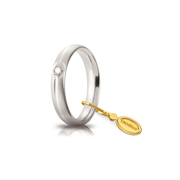 Fede UnoAErre Comoda mm.4,0 in oro bianco Cilento shop online