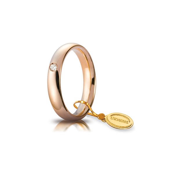 Fede UnoAErre Comoda mm.4,0 in oro rosa Cilento shop online
