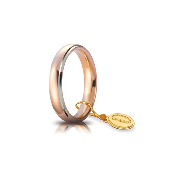 Fede UnoAErre Comoda mm.4,0 in oro rosso e bianco Cilento shop online