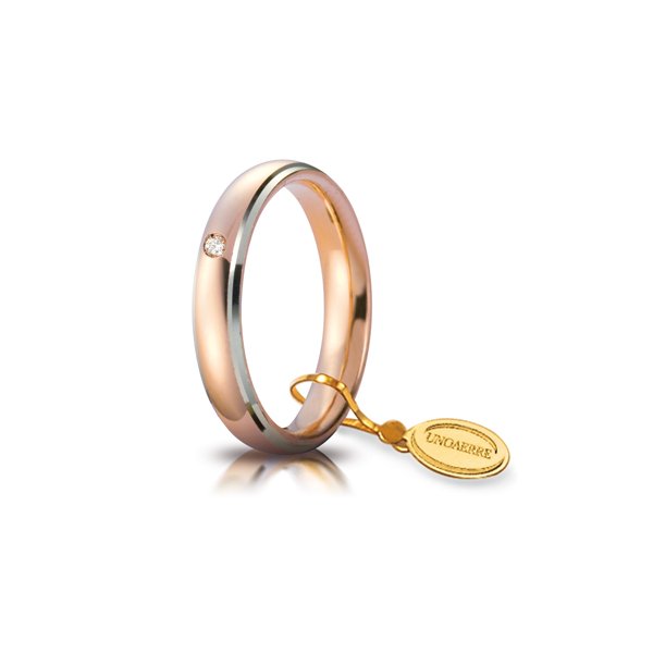 Fede UnoAErre Comoda mm.4,0 in oro rosso e bianco Cilento shop online
