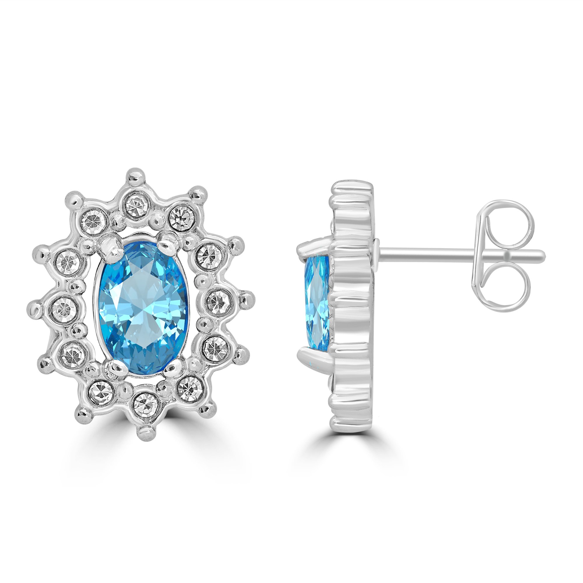 Orecchini Cristallo Kate turchese Brand Gioielli Cilento shop online