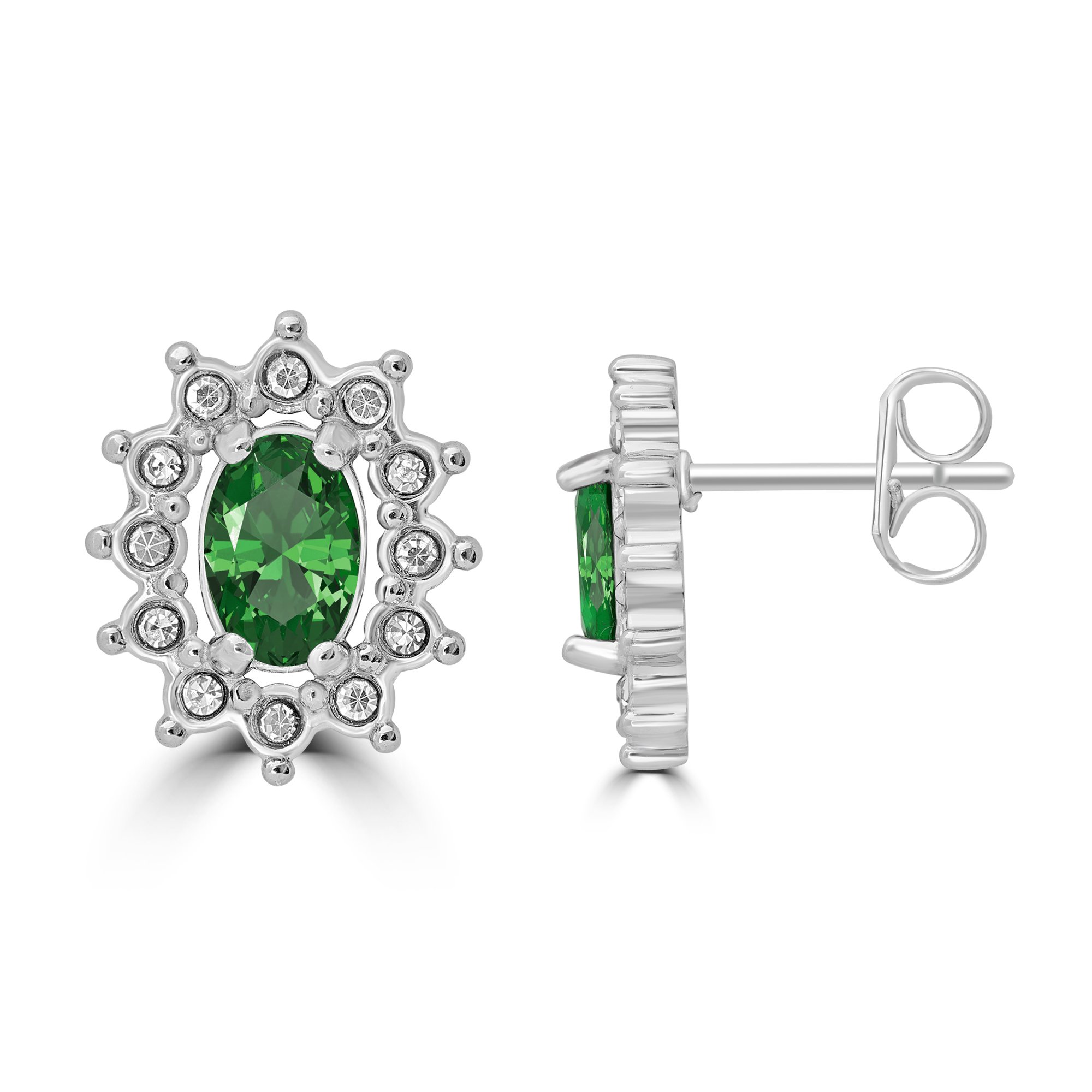 Orecchini Cristallo Kate verde Brand Gioielli Cilento shop online