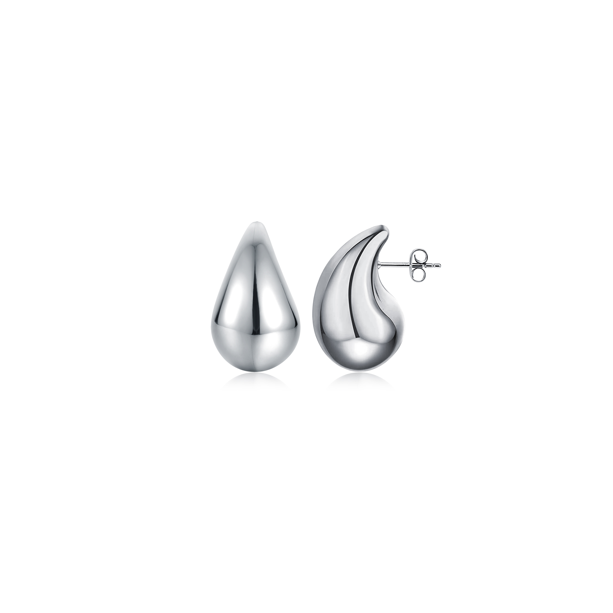 Orecchini Drops 21 mm acciaio Brand Gioielli Cilento shop online