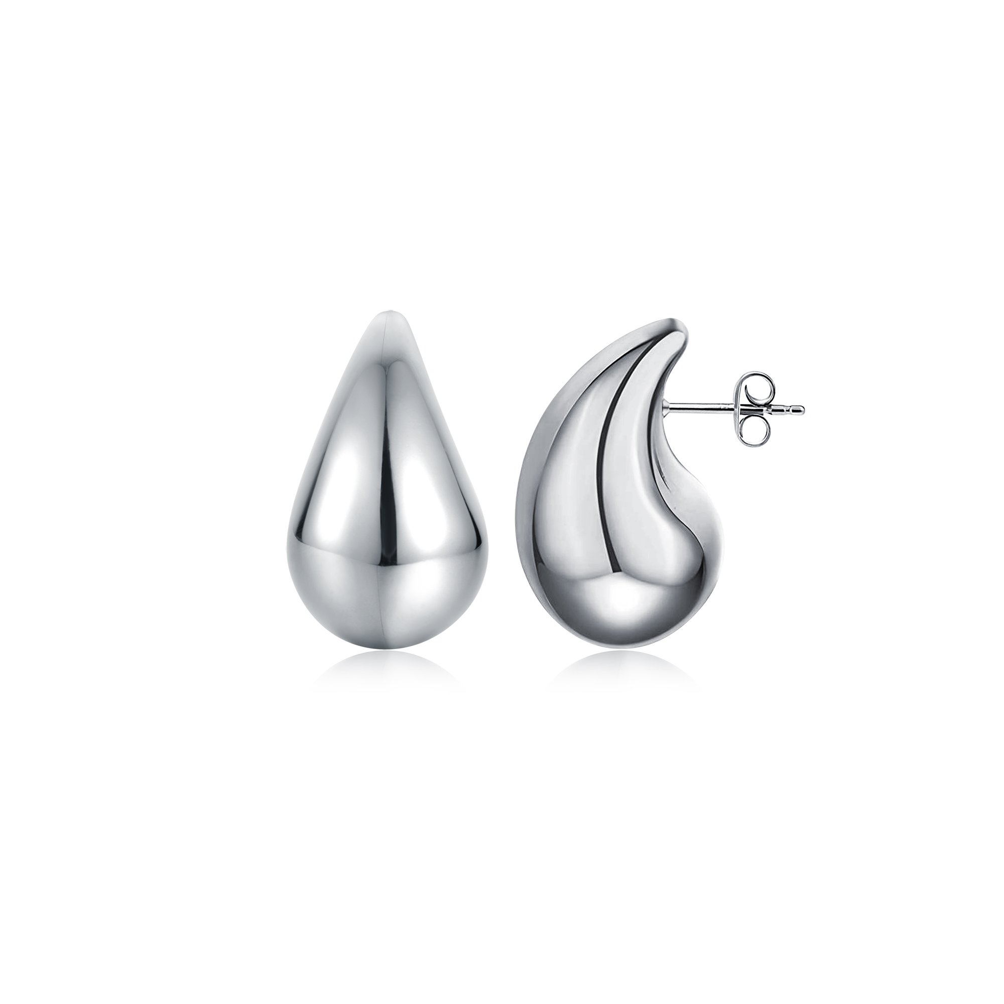 Orecchini Drops 26 mm acciaio Brand Gioielli Cilento shop online