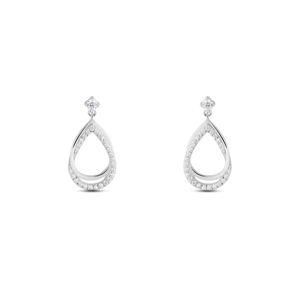 Orecchini Lobo Silver Shine Argento Rodiato Cubic Zirconia Cilento shop online